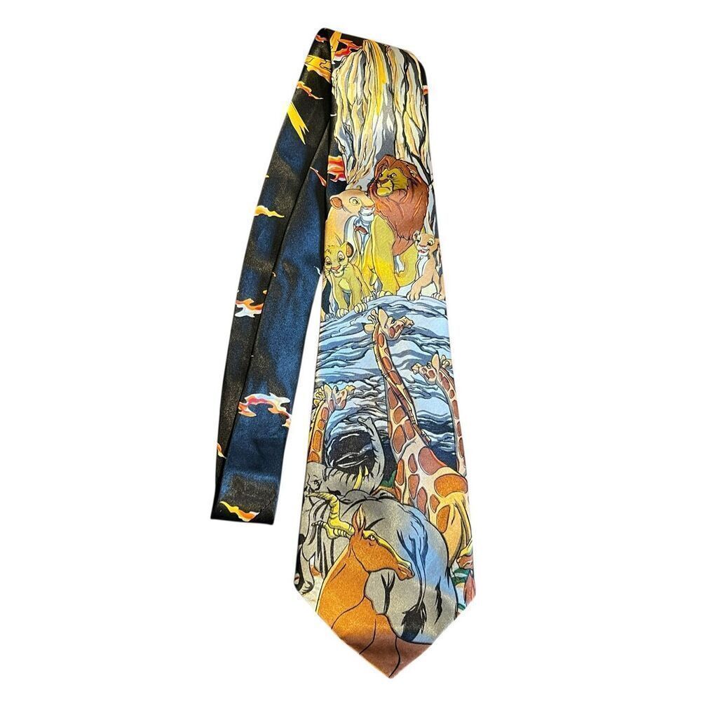 Disney Lion King Picasso Men's Simba Nala Mufasa Vintage Necktie